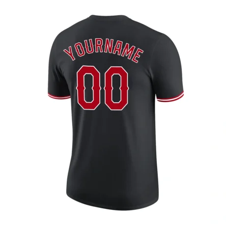 Black graphic T-shirt with vintage print design