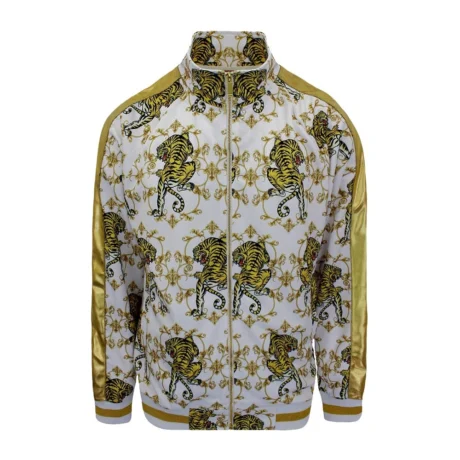 Full-zip tracksuit for casual and athletic use