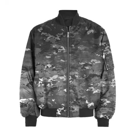 Classic military-inspired bomber jacket
