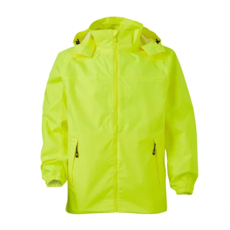 yellow rain jacket