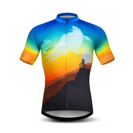 Cycling jersey with full zipper