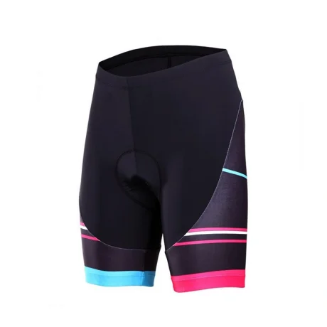 Athletic woman wearing cycling shorts