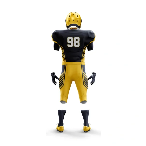 Football uniform with team colors