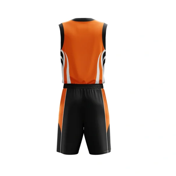 Numbered basketball jersey back view