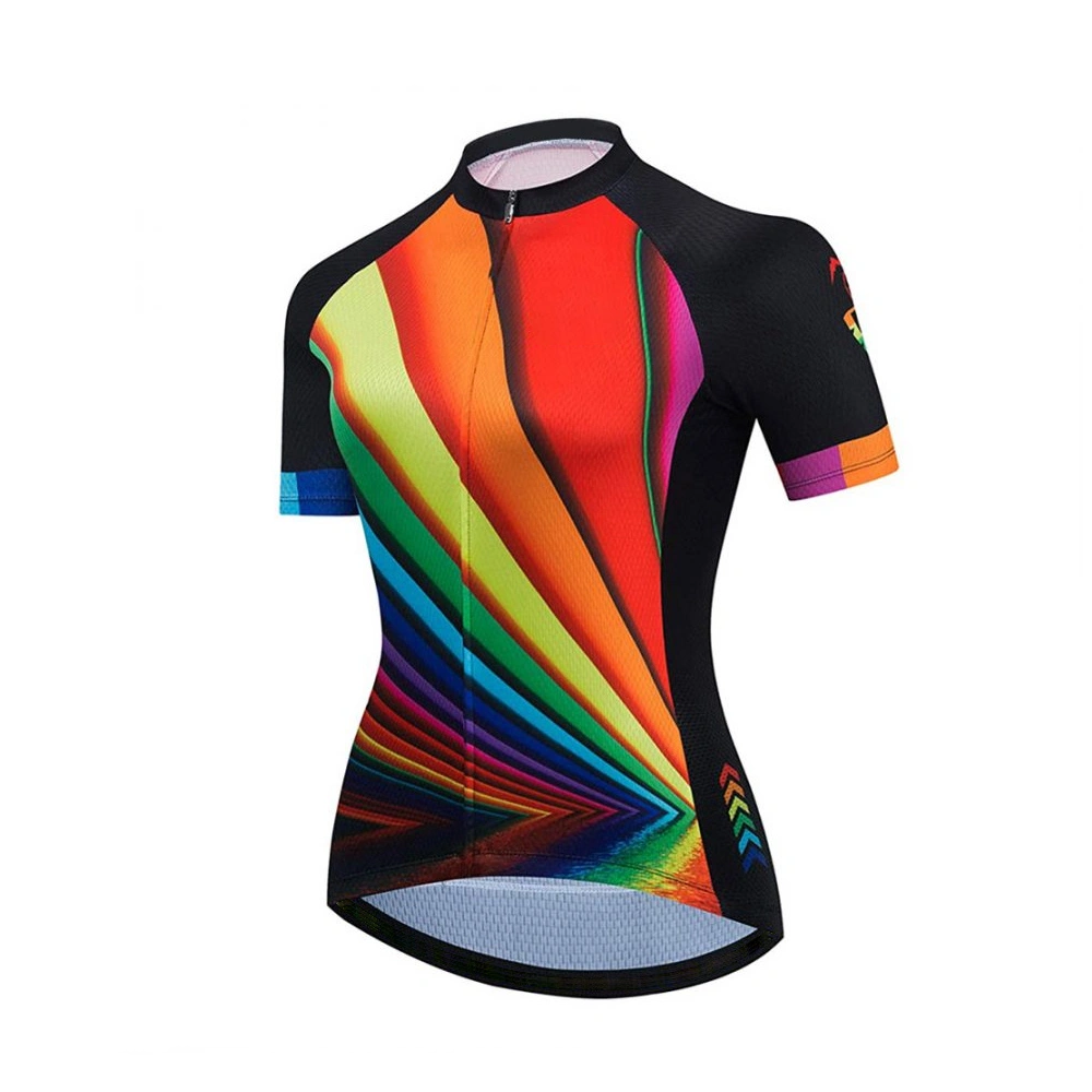 Colorful cycling jersey for women